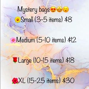 Assorted mystery bags to be posted TOMORROW!!